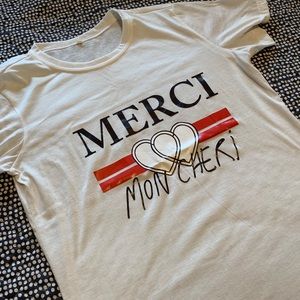 COPY - Merci white tee woman’s size Medium